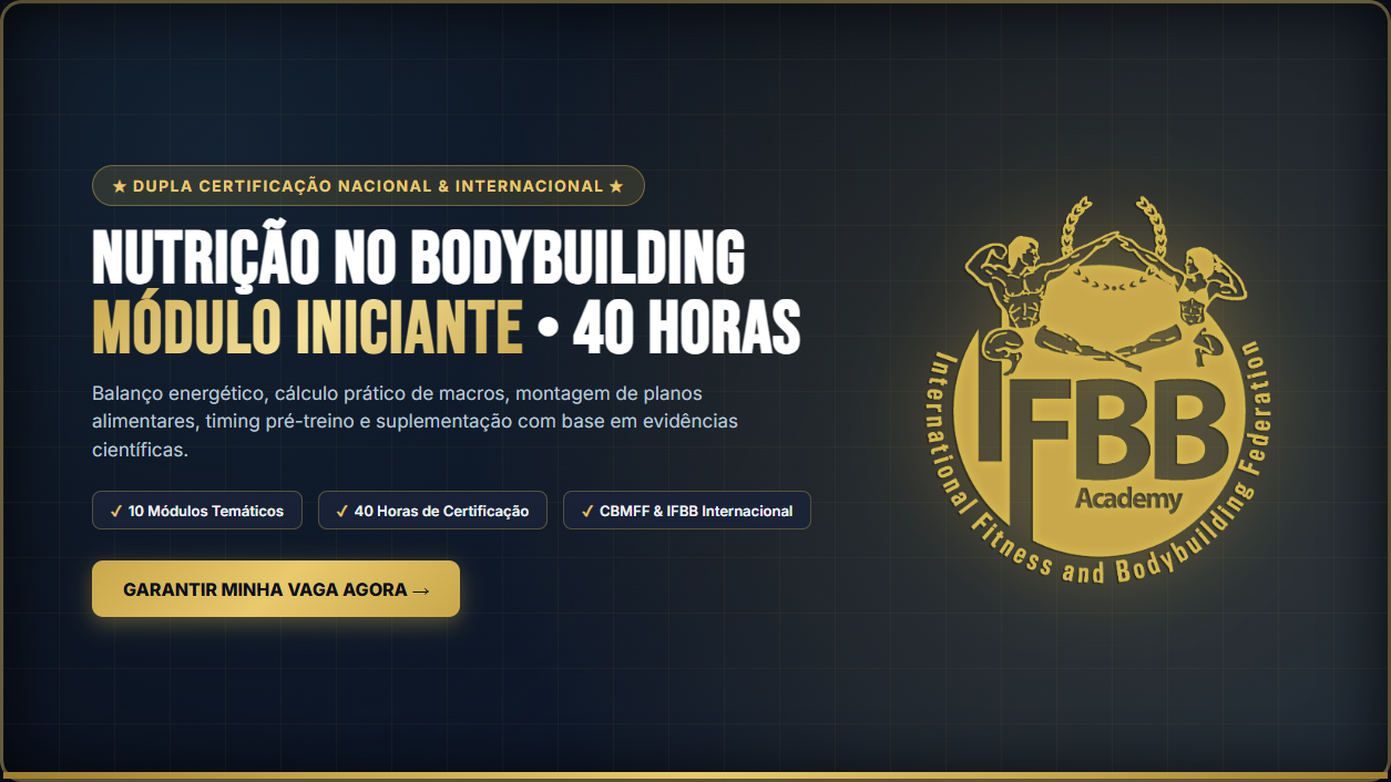Curso Nutrição no Bodybuilding Iniciante IFBB