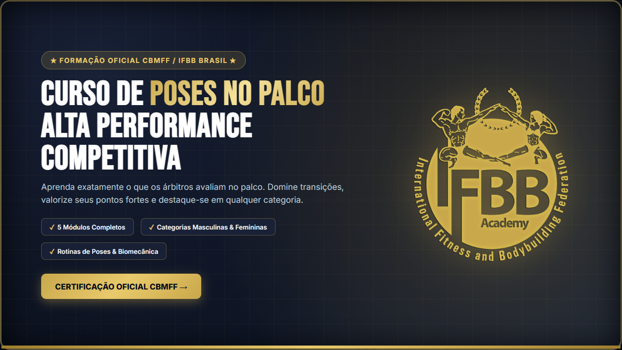 Curso Poses no Palco IFBB Academy Brasil